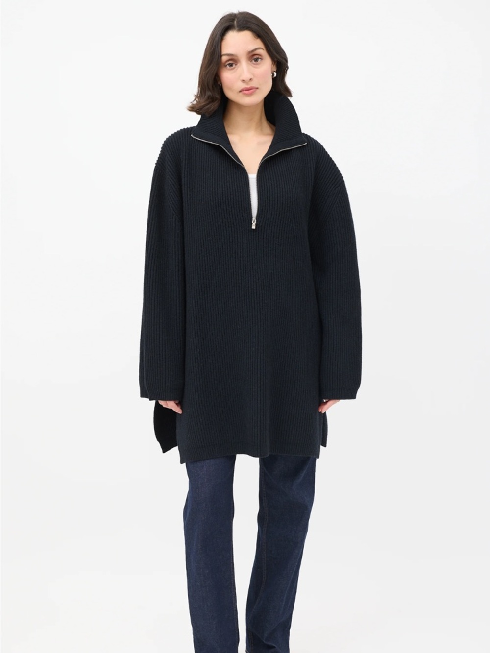 Toteme Fisherman Half-Zip Knit Sweater